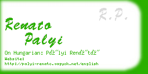 renato palyi business card